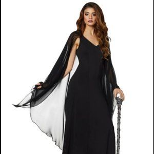 Spirit Halloween Black Caped Dress Size SM/MD 4-8